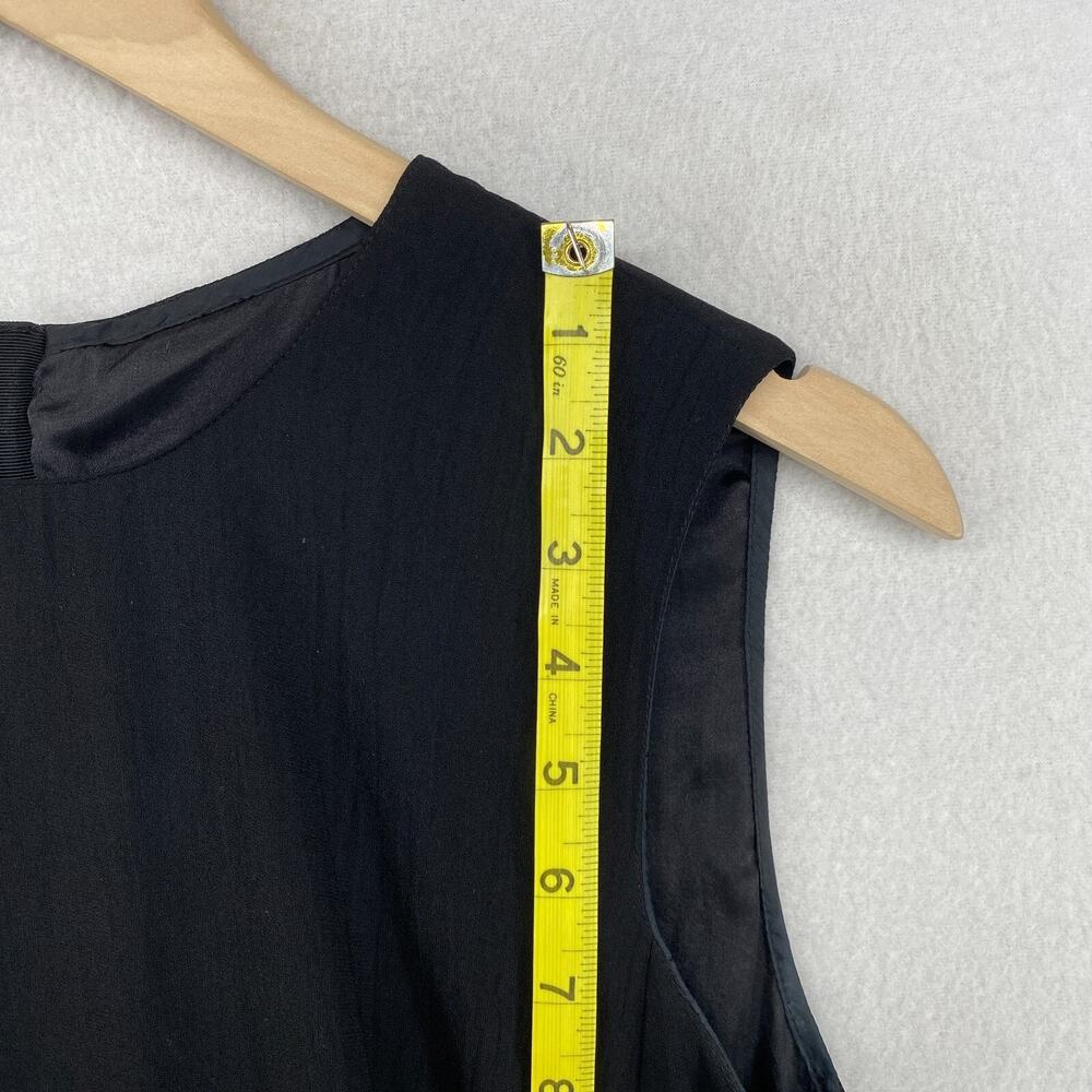 PRADA MILANO Dress 42 S Silk Blend Sheath Sleeveless Career Workwear Black - Picture 11 of 15